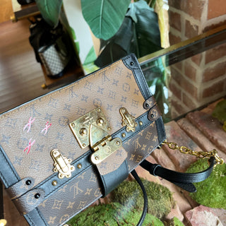 LOUIS VUITTON Trunk Clutch Reverse Monogram Canvas Clutch