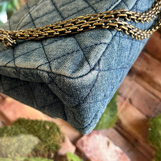 CHANEL 2.55 Reissue 226 Flap Blue Denim Shoulder Bag