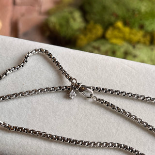 DAVID YURMAN Pearl Station 925 Sterling Silver Long Necklace DIA302