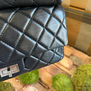 CHANEL Black Leather Reissue Roll Clutch DIA315
