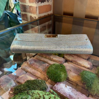 JIMMY CHOO Silver Leather Clutch