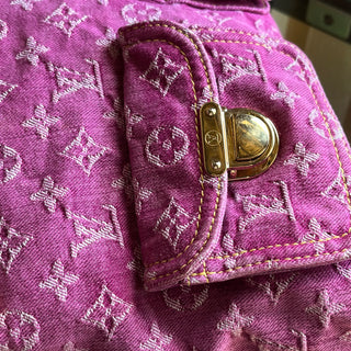 LOUIS VUITTON Baggy GM Pink Fuchsia Monogram Denim Shoulder Bag
