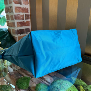 LONGCHAMP Le Pliage Large Blue Nylon Tote Bag Peacock