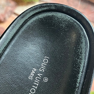 LOUIS VUITTON Emprinte Monogram Puffer Black Leather Slides SZ 37.5 (US 7.5)