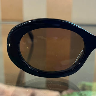 CELINE CL40194U Triomphe Black Acetate Oval Sunglasses