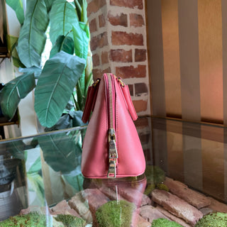 PRADA Promenade Pink Saffiano Lux Dome Top Handle