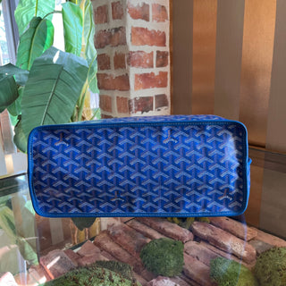 GOYARD Anjou PM Blue Goyardine Canvas Reversible Tote