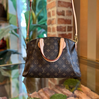 LOUIS VUITTON Rivoli PM Brown Monogram Canvas Top Handle Bag
