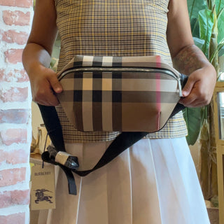 BURBERRY Sonny IP Check Canvas Belt Bag