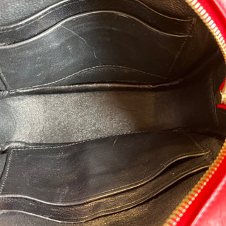 SAINT LAURENT Mini Blogger Red Leather Crossbody Bag