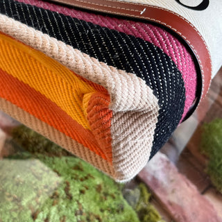 CHLOE Medium Woody Multicolor Canvas Tote