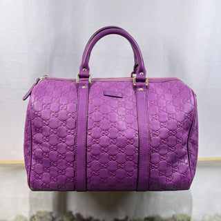 GUCCI Purple Guccissima Boston Satchel Bag