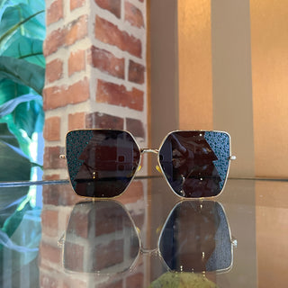 GUCCI GG0436S Gold Tone Metal Square Sunnies