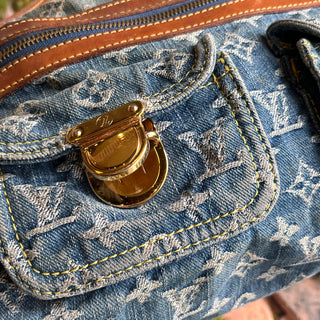 LOUIS VUITTON Baggy PM Blue Denim Monogram Shoulder Bag