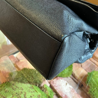 SAINT LAURENT West Hollywood Black Grained Leather Shoulder Bag