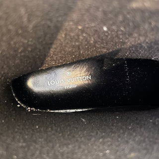LOUIS VUITTON Black LV Monogram Rubber Rain Boots SZ 39 (US 9)