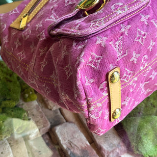 LOUIS VUITTON Baggy GM Pink Fuchsia Monogram Denim Shoulder Bag