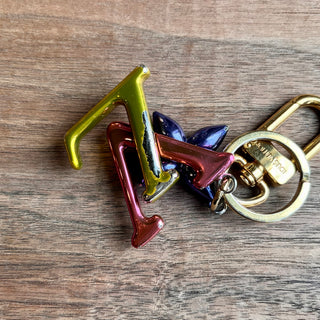 LOUIS VUITTON Multuicolor Metal New Wave Bag Charm and Key Holder