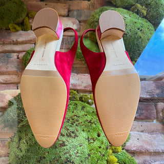 MANOLO Red Suede Heel SZ 38 (US 8)