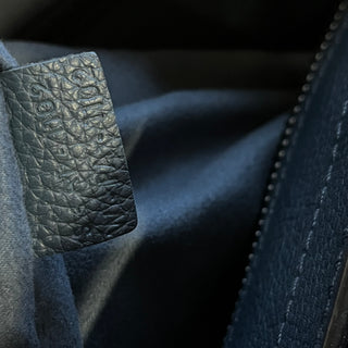 CELINE Luggage Mini Navy Blue Drummed Calfskin Leather Tote