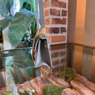 LOUIS VUITTON Trunk Chain Taupe Leather Shoulder Bag