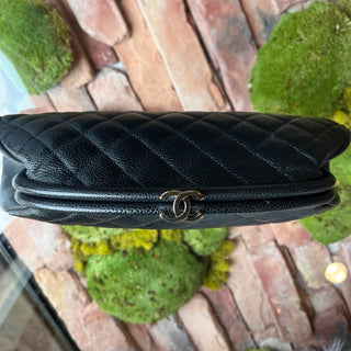 CHANEL Timeless Quilted Caviar Clutch