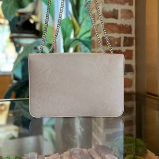 GUCCI Medium Beige Interlocking G Dollar Calfskin Leather Shoulder Bag
