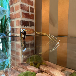 DIOR So Electra 266NR White/Gold Square Sunglasses