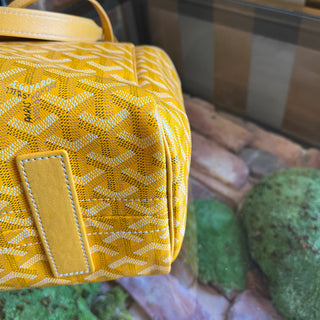 GOYARD Mustard Goyardine Coated Canvas and Leather Rouette PM Shoulder Bag