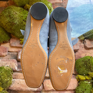 VALENTINO Blue Suede Ballet Flats SZ 39 (US 9)