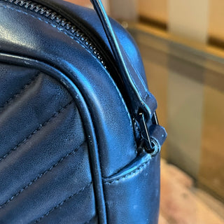 SAINT LAURENT Lou Black Calfskin Leather Camera Crossbody Bag