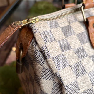 LOUIS VUITTON Speedy 30 Damier Azur Canvas Satchel