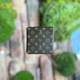 LOUIS VUITTON Mini Brown Monogram Canvas Folding Jewelry Case