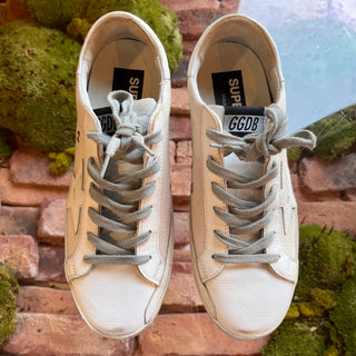 GOLDEN GOOSE Superstar Private Edt White/Pink Canvas Sneakers SZ 38 (US 8)