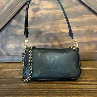 LOUIS VUITTON Pochette Accessories Multi Black Empriente Monogram Giant Leather Shoulder Bag