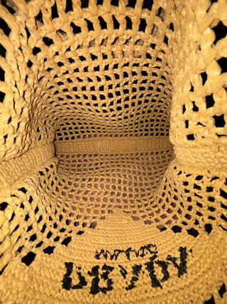 PRADA Signature Raffia Crochet Tote