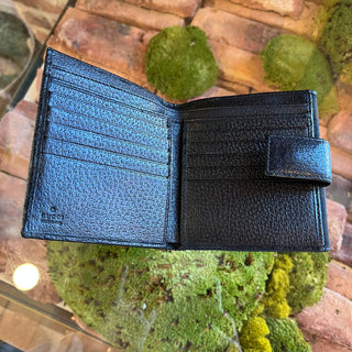 GUCCI Eclipse GG Supreme Black Canvas Wallet