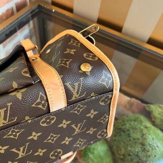 LOUIS VUITTON Sac Baxter Brown Monogram Canvas Dog Carrier