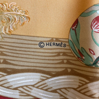 HERMES 1994 Couvée D' Caty Latham Silk Scarf