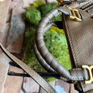 CHLOE Marcie Mini Taupe Calfskin Leather Crossbody Bag