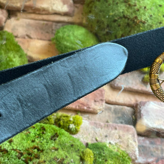 GUCCI Snake GG Marmont Black Leather Belt 95/38(10US)