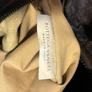 BOTTEGA VENETA Brown Intreciato Embossed Nappa Leather Hobo Bag