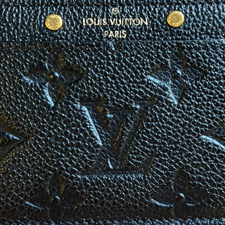 LOUIS VUITTON Black Monogram Empriente Leather Card Holder