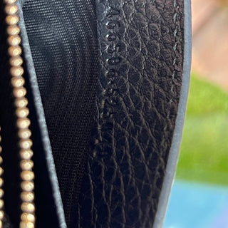 GUCCI Black Dollar Calfskin Interlocking G Crossbody