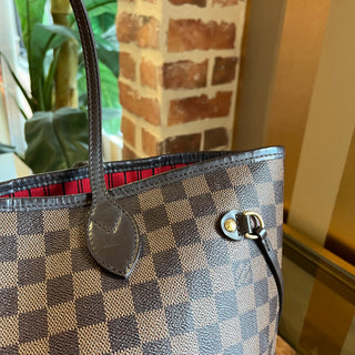 LOUIS VUITTON Neverfull MM Damier Ebene Brown Canvas Tote Bag