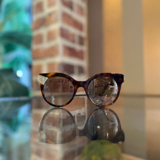 JIMMY CHOO MIRTA/S Tortoise Shell Acetate Round Sunglasses