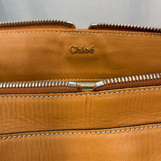 CHLOE Aurore Padlock Caramel Satchel