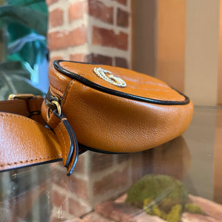 GUCCI GG Marmont Matelasse Brown Calfskin Belt Bag