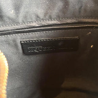 ALEXANDER MCQUEEN Black Beige Honeycomb Mantra Clutch