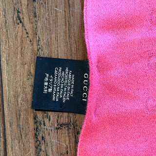 GUCCI Hot Pink GG Cashmere Scarf